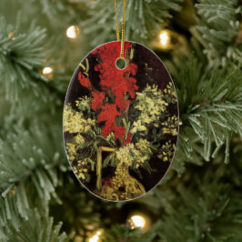 グラジオリと花瓶、カーネーションby Vincent van ゴッホ セラミックオーナメント