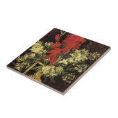 グラジオリと花瓶、カーネーションby Vincent van ゴッホ タイル (側面)