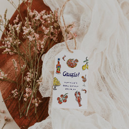 グラジーイタリアンベイビーシャワーメッセージカード ギフトタグ