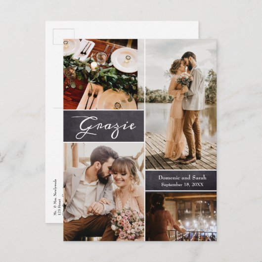 グラジーカスタムフォトコラージュシャルボード 案内ポストカード (正面/裏面)