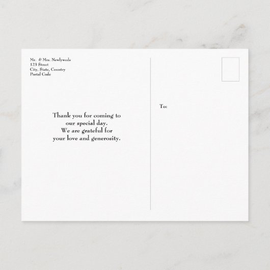 グラジーカスタムフォトコラージュシャルボード 案内ポストカード (裏面)