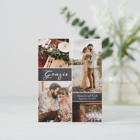 グラジーカスタムフォトコラージュシャルボード 案内ポストカード (スタンド正面)