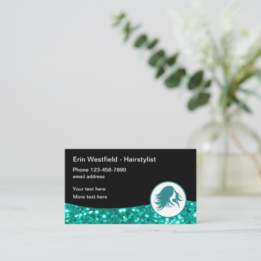 グラジーヘア美しいアポイントメント名刺 名刺 (スタンド正面)