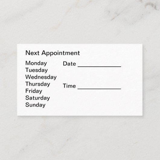 グラジーヘア美しいアポイントメント名刺 名刺 (裏面)