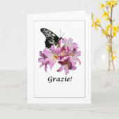 グラジー-フラワーカイタリアンードありがとう カード (黄色い花)