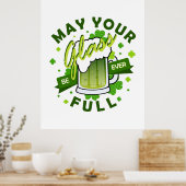 グラスが一杯のグリーン・ビール・セント・パトリック ポスター (キッチン)