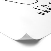 グラスでコーヒーを飲む無頓着な猫 ポスター (角)