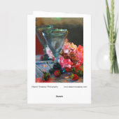 グラスと花で生きる「イチゴ」 カード (裏面)