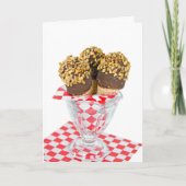 グラスにアイスクリームドラムスティックを入れて カード (正面)