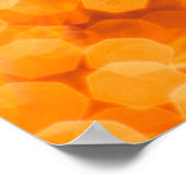 グラスにオレンジ色の雨滴、抽象芸術背景。 ポスター (角)