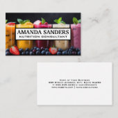 グラスにフルーツのスムージーを盛り合わせ 名刺 (正面/裏面)