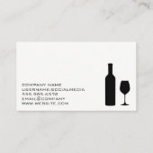 グラスにワインを注ぐ | 赤ワイン 名刺 (裏面)