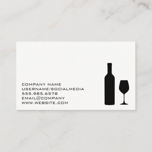 グラスにワインを注ぐ | 赤ワイン 名刺 (裏面)