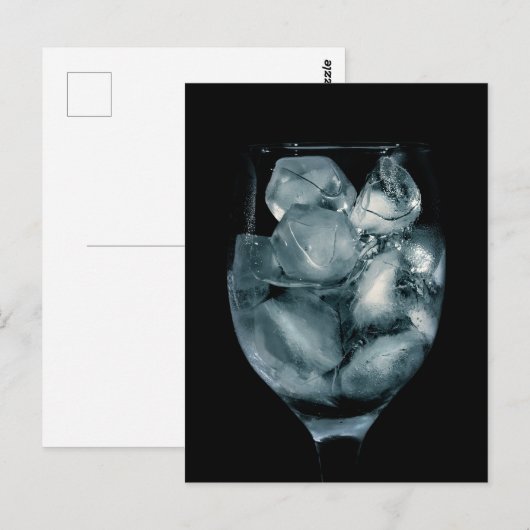 グラスに入った氷 ポストカード (正面/裏面)