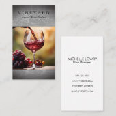 グラスに注ぐワイン | ワイナリー 名刺 (正面/裏面)