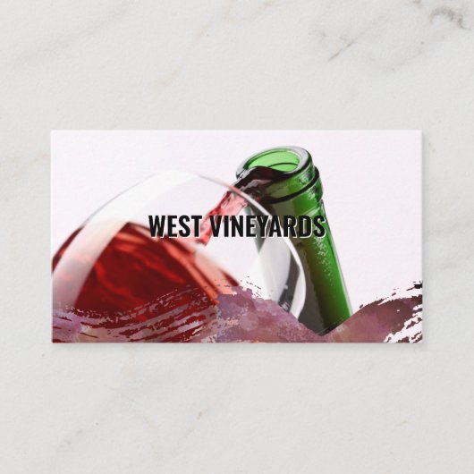 グラスに注ぐワイン |芸術的 | 名刺 (正面)