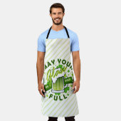 グラスに緑のビールを満杯にして下さい エプロン (着用した状態)