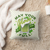 グラスに緑のビールを満杯にして下さい クッション (ブランケット)