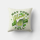 グラスに緑のビールを満杯にして下さい クッション (裏面)