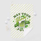 グラスに緑のビールを満杯にして下さい ゴルフタオル (インサイチュ)