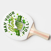 グラスに緑のビールを満杯にして下さい 卓球ラケット (横)