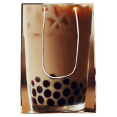 グラスに茶の泡を入れる ミディアムペーパーバッグ (裏面)