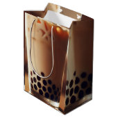 グラスに茶の泡を入れる ミディアムペーパーバッグ (裏面アングル)