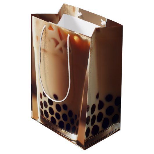 グラスに茶の泡を入れる ミディアムペーパーバッグ (裏面アングル)