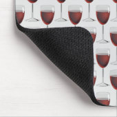 グラスに赤ワイン マウスパッド (コーナー)