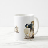 グラスのコーヒーマグを通して コーヒーマグカップ (正面右)