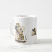 グラスのコーヒーマグを通して コーヒーマグカップ (正面左)