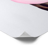 グラスのピンク吹のバブルガムを着たキリン ポスター (角)