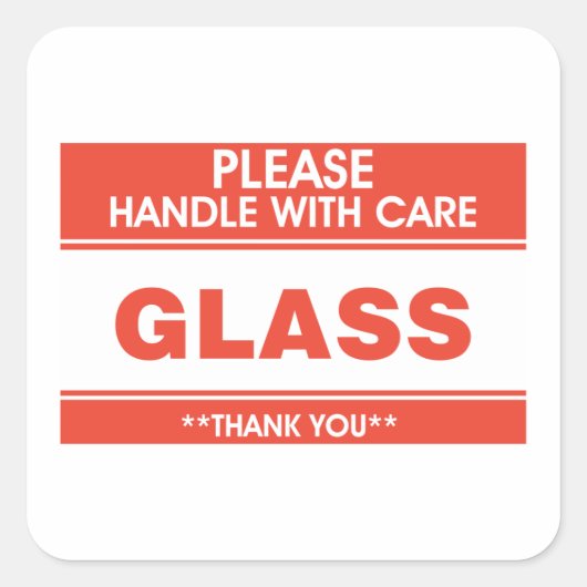 グラスの取り扱い気に用 スクエアシール (正面)
