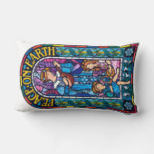 グラスの平和に染まる腰のクッション ランバークッション (裏面)