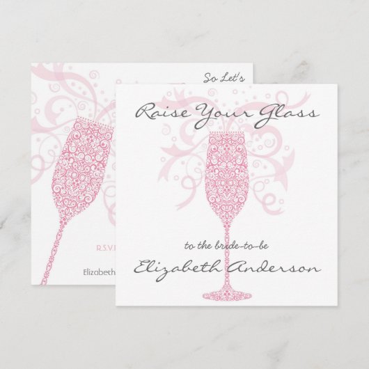 グラスの招待状 招待状 (正面/裏面)