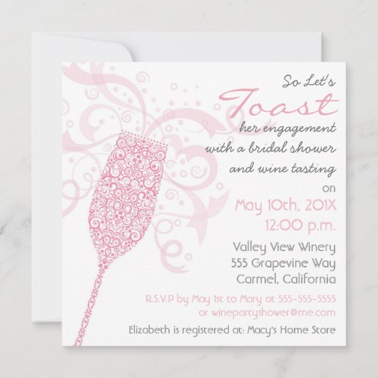 グラスの招待状 招待状 (裏面)