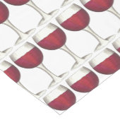 グラスの赤ワイナリーワインラバーワインテイスティング ショートテーブルランナー (コーナー)