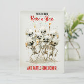 グラスを上げて、骨をガラガラ鳴らす！ハロウィン 招待状 (スタンド正面)