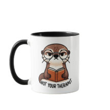 グラスを持つサッシー・オッター – 「セラピストではない」