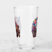 グラスを振りかけるダークチョコレートアイスクリーム タンブラーグラス (左)