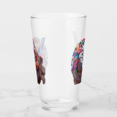 グラスを振りかけるダークチョコレートアイスクリーム タンブラーグラス (右)