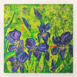 グラスアイリスコースター ガラスコースター