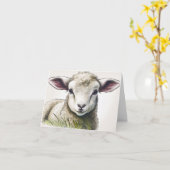 グラスイースターの子羊 カード (黄色い花)