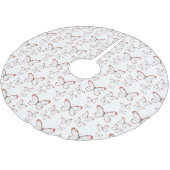 グラスウィング蝶の漫画イラストレーション ブラッシュドポリエステルツリースカート (アングル)