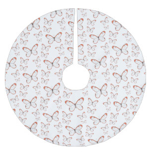 グラスウィング蝶の漫画イラストレーション ブラッシュドポリエステルツリースカート