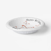 グラスウィング蝶の漫画イラストレーション ペーパーボウル (傾斜あり)