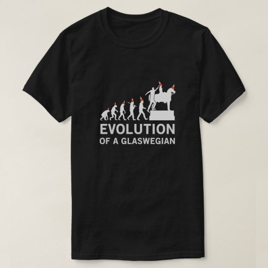グラスウェギのTシャツの進化(グラスゴー) Tシャツ (デザイン正面)