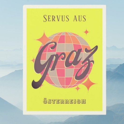 グラスオステライヒ・オーストリアネオンディスコポストカード ポストカード