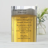 グラスオブビールバチュラーパーティ招待状 招待状 (スタンド正面)