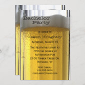 グラスオブビールバチュラーパーティ招待状 招待状 (正面/裏面)